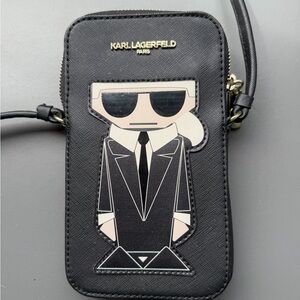 Karl Lagerfeld Black Character Crossbody Bag